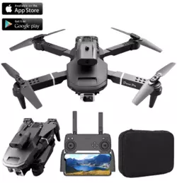 Дрон з камерою 4K RC Drone E100 – дрон коптер FPV, FPV 100 м. до 30 хв. 2 акумулятори + СУМКА